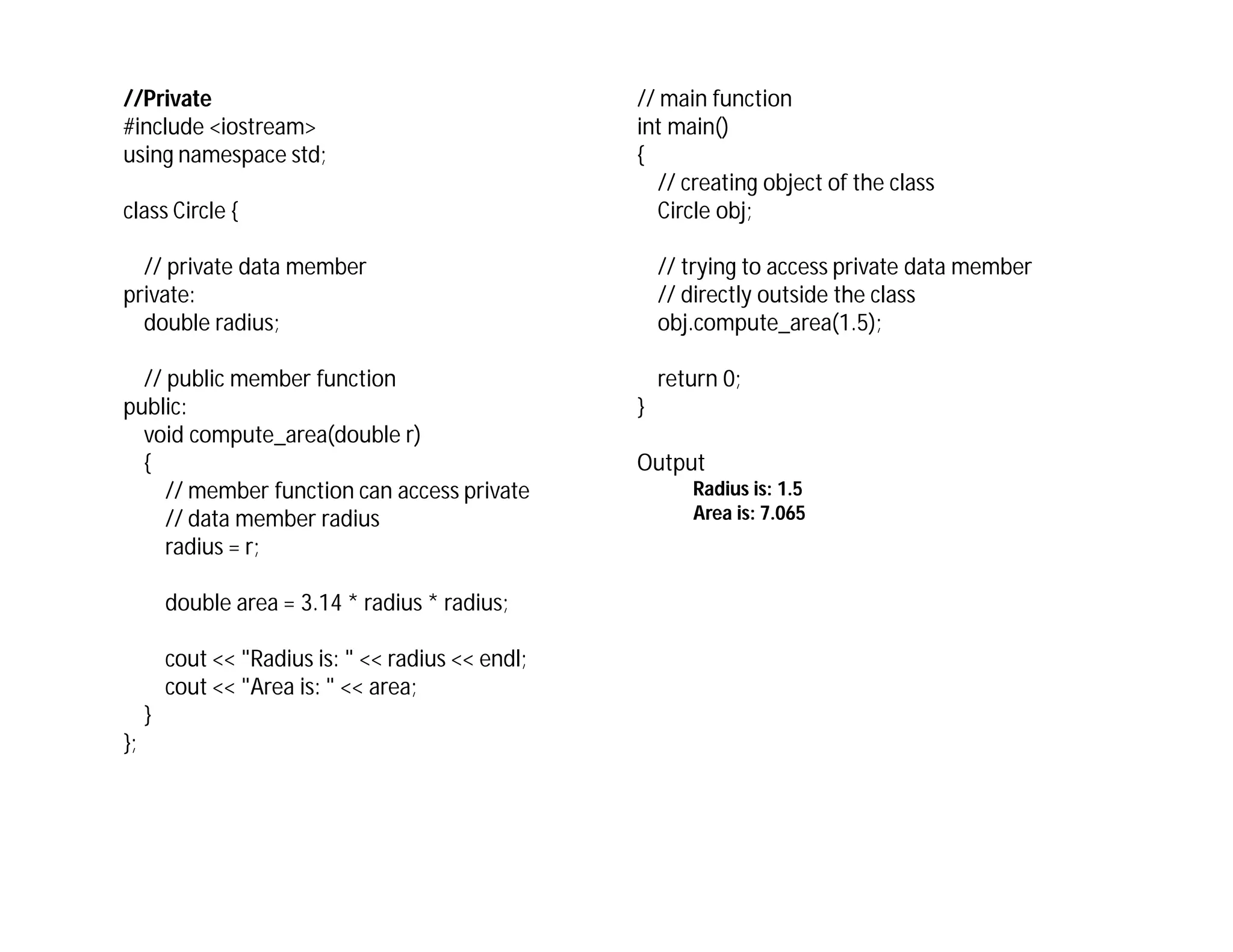 Access specifiers (Public Private Protected) C++ | PDF