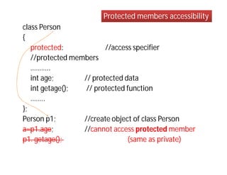 Access specifiers (Public Private Protected) C++ | PPT