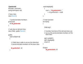 Access specifiers (Public Private Protected) C++ | PPT