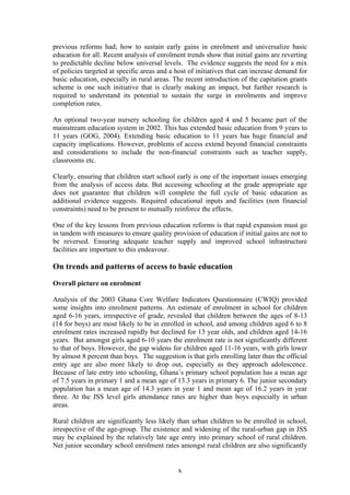 Access to basic education in ghana | PDF