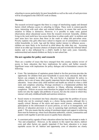 Access to basic education in ghana | PDF