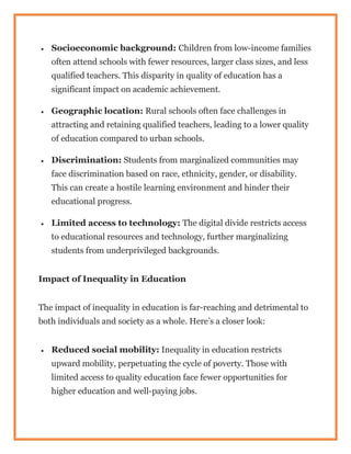 Access to Education The Impact Of Inequality On Education.pdf