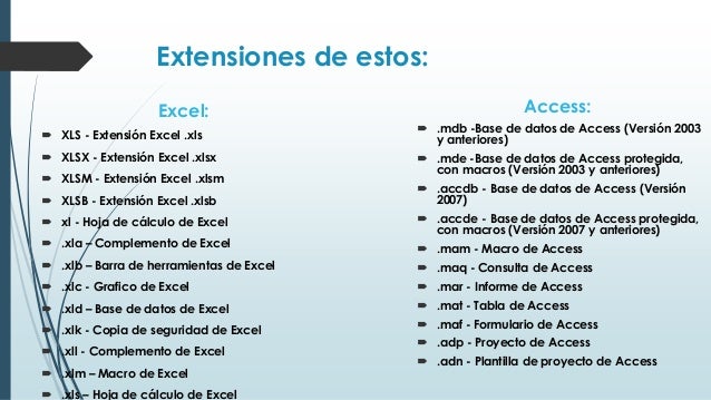 Access vs excel