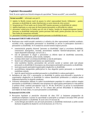 Accesul persoanelor cu dizabilitati la procesul electoral | PDF