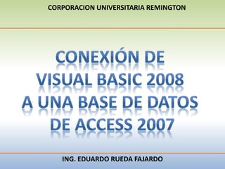 CORPORACION UNIVERSITARIA REMINGTON
ING. EDUARDO RUEDA FAJARDO
 