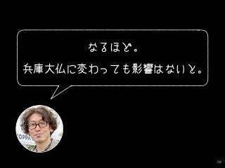 58
なるほど。
兵庫大仏に変わっても影響はないと。
 