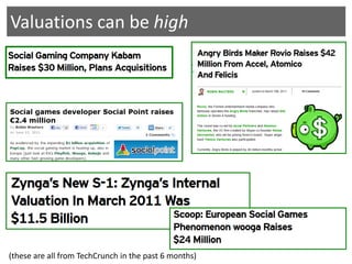 Valuations can be high




(these are all from TechCrunch in the past 6 months)
 