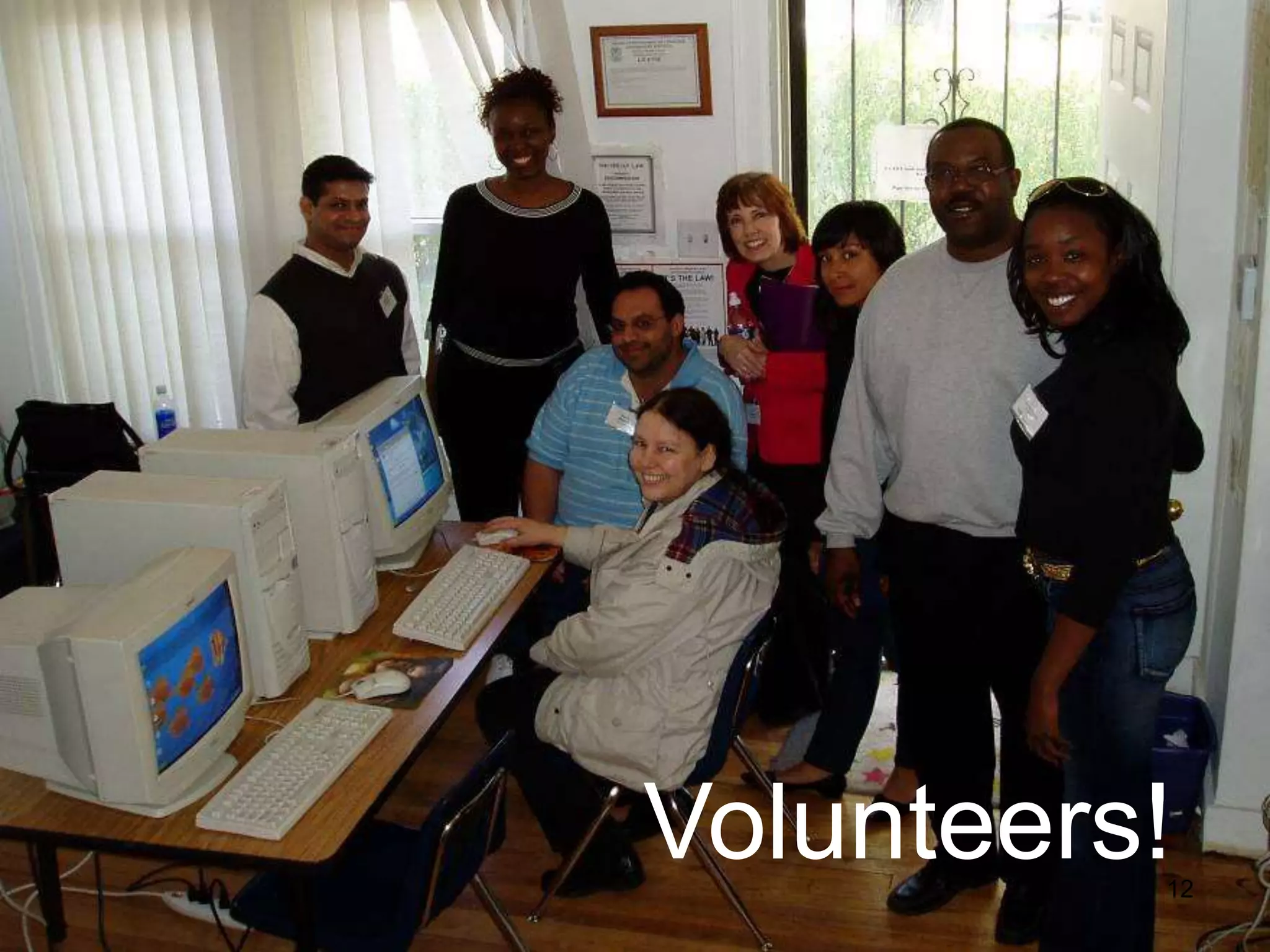 Volunteers available
Volunteers!12
 