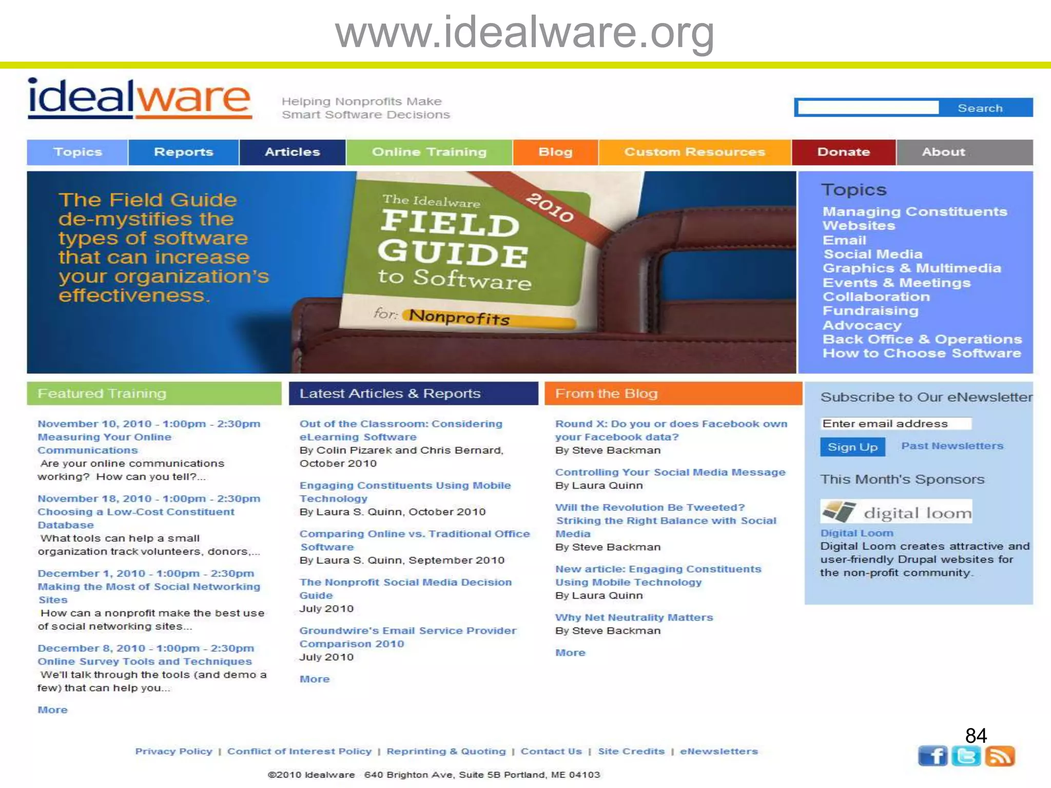 www.idealware.org
84
 