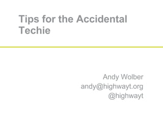 Accidental techie may 2010