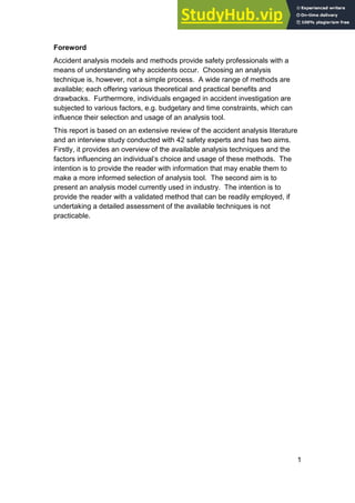 Accident Analysis Models And Methods Guidance For Safety Professionals ...