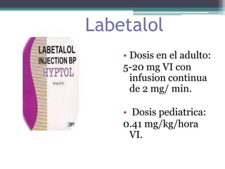 Agentes antihipertensivos