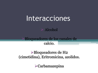 Nicardipino Dosis en adulto: 5-15 mg/hora VI