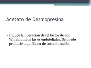 Antídoto de HeparinaIndicado para neutralizar los efectos del anticoagulante transformándolo en una sal neutra.
