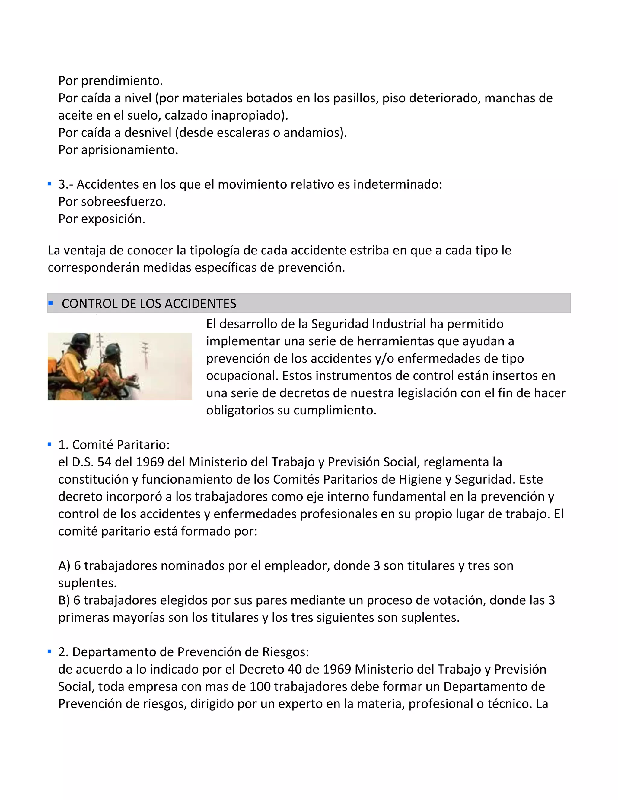 Accidente de y enfermedad profesional