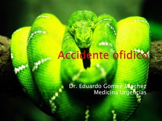 Dr. Eduardo Gomez Sanchez
Medicina Urgencias
 