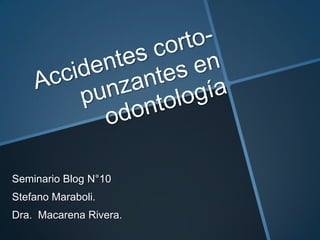 Seminario Blog N°10
Stefano Maraboli.
Dra. Macarena Rivera.
 