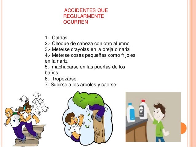 Accidentes en la escuela y los problemas de