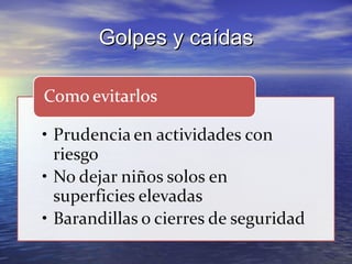Golpes y caídas
 