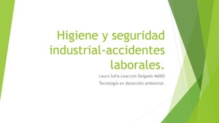 Higiene y seguridad
industrial-accidentes
laborales.
Laura Sofia Leaccott Delgado-46082
Tecnología en desarrollo ambiental.
 