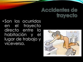 •Son los ocurridos
en el trayecto
directo entre la
habitación y el
lugar de trabajo y
viceversa.
 