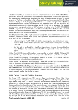Fcom Abnormal Accident Investigation Final Report Air Transat Flight 236 | PDF