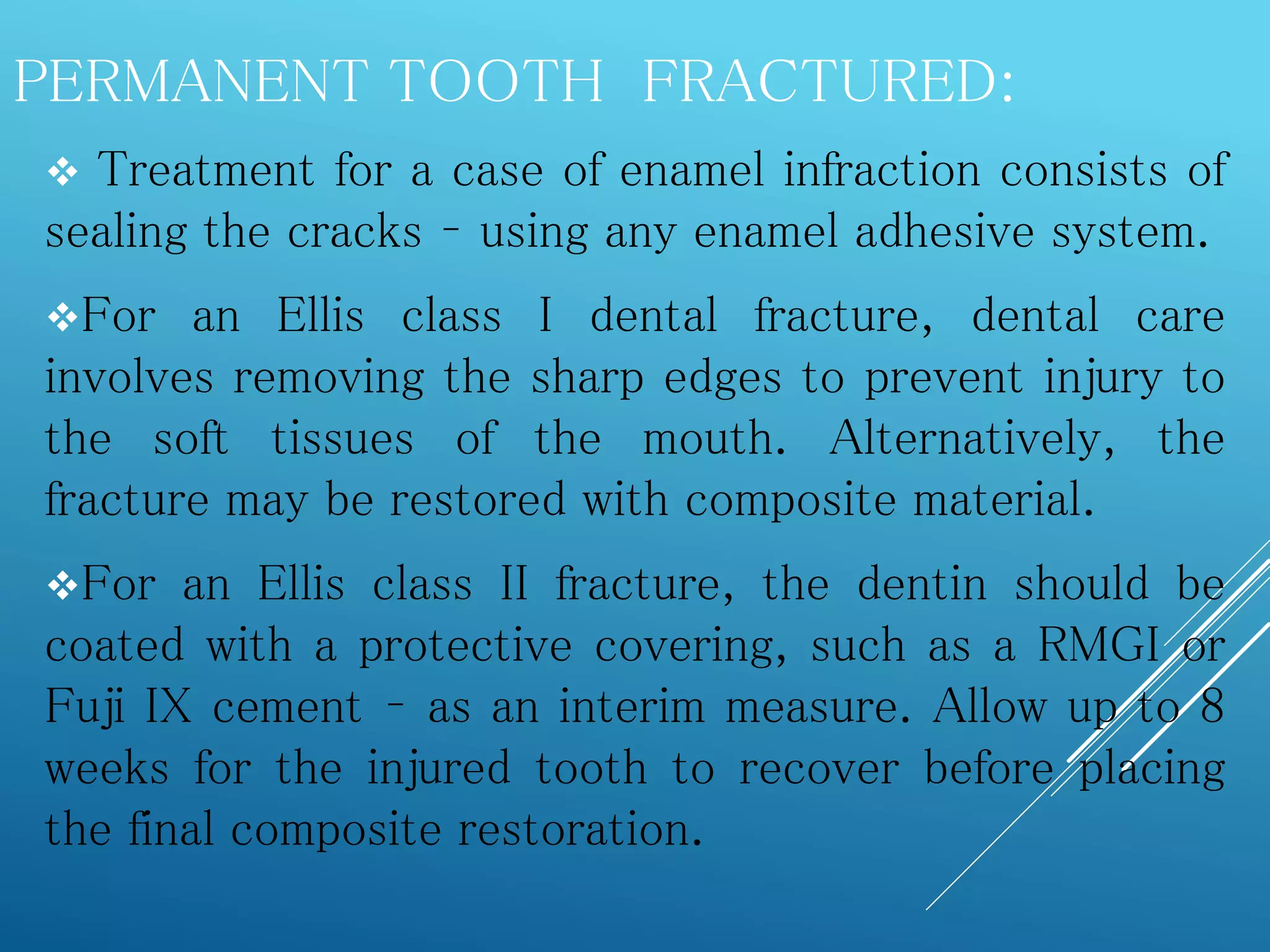 Accidents and injuries to primary and permanent anterior teeth | PPTX