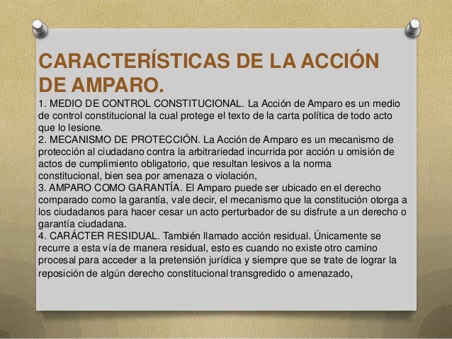 Acción constitucional de amparo