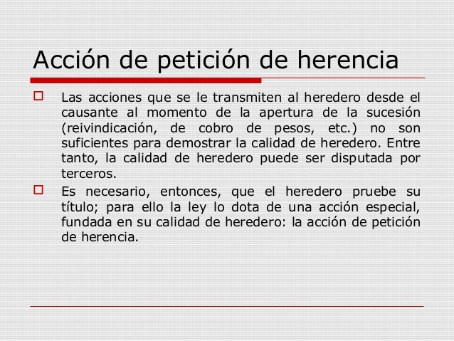 Acción De Petición De Herencia Prescripción Mexico es.slideshare.net