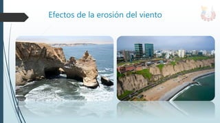 Efectos de la erosión del viento
 