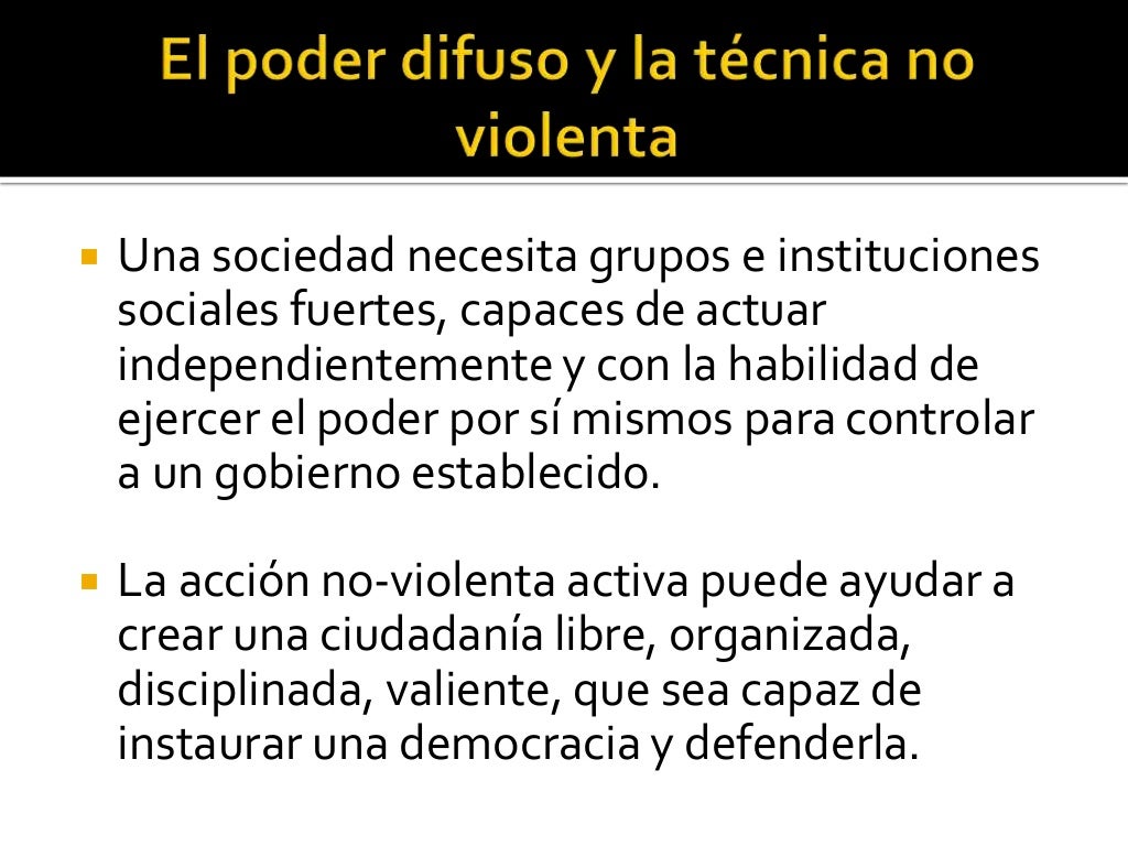 Acción No Violenta Acción No Violenta
