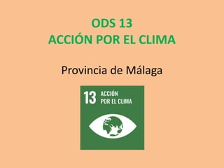 ODS 13
ACCIÓN POR EL CLIMA
Provincia de Málaga
 