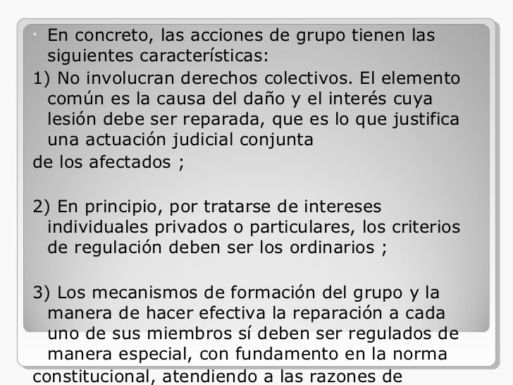 Accion de grupo