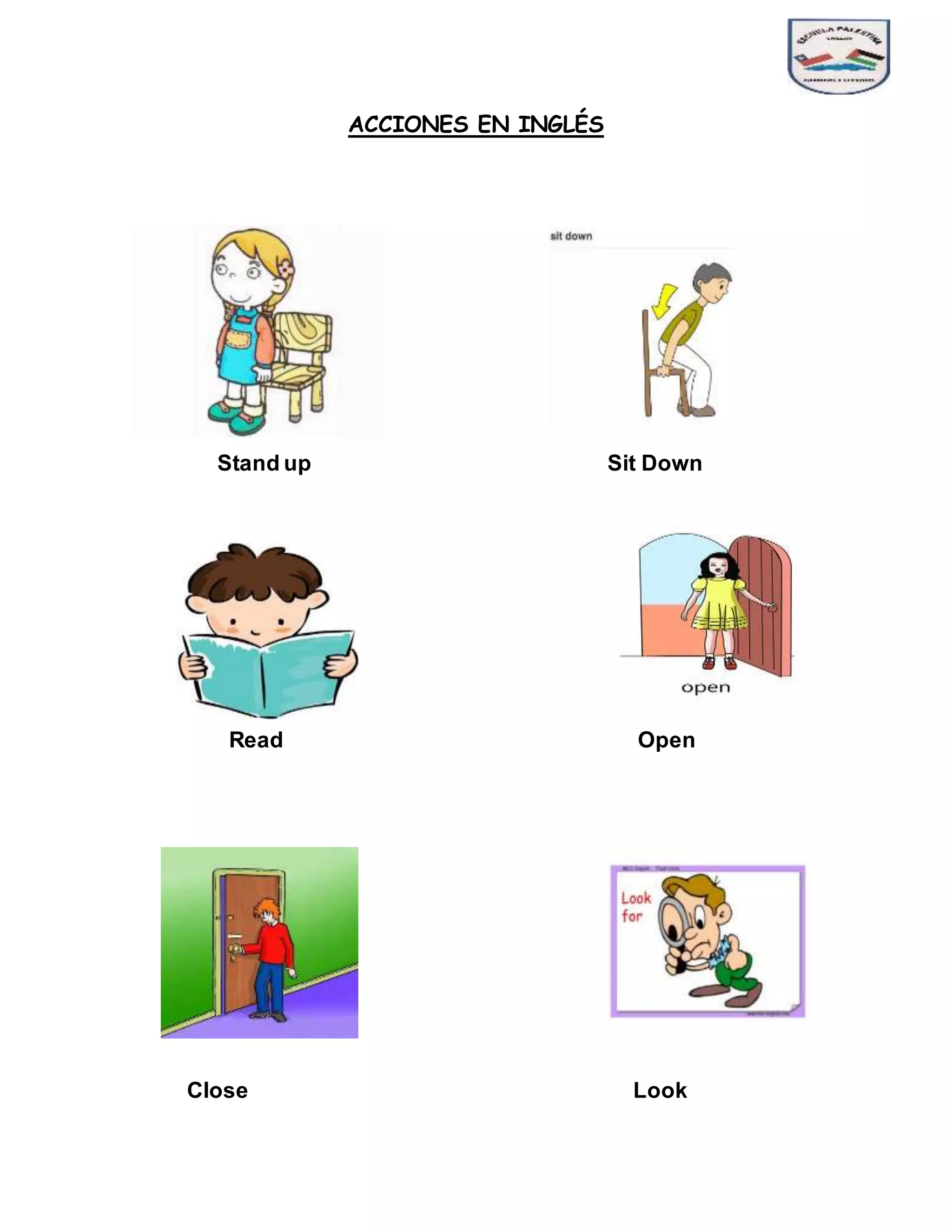 Acciones en inglés 1 | DOCX