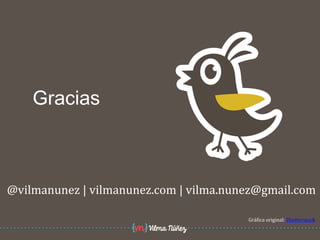 Vilma NúñezVilma Núñez
@vilmanunez	
  |	
  vilmanunez.com	
  |	
  vilma.nunez@gmail.com	
  
Grá1ica	
  original:	
  Shutterstock	
  
Gracias
 