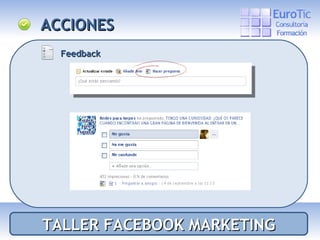 TALLER FACEBOOK MARKETING ACCIONES Feedback 