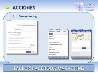 TALLER FACEBOOK MARKETING ACCIONES Geomarketing 