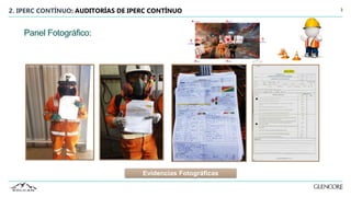 3
2. IPERC CONTÍNUO: AUDITORÍAS DE IPERC CONTÍNUO
Panel Fotográfico:
Evidencias Fotográficas
 