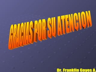 GRACIAS POR SU ATENCION Dr. Franklin Goyes A. 