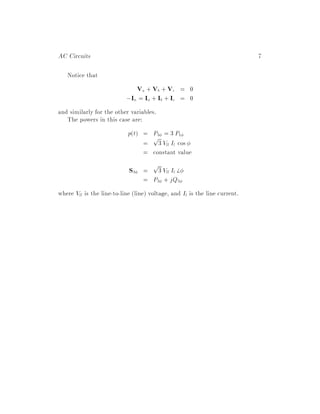= tan A ,1 B

The frequency f and period T = 1=f of this signal are de ned as:
                               ! = 2 f = 2T
   As in any periodic signal, the average av and root-mean-square rms
values may be computed as:
                               1ZT
                         Vav = T vt dt
                                 0
                             = 0
                                   s
                        Vrms =         1 Z T v2t dt
                                       T 0
                                V
                              = p
                                  2
2 Complex Numbers
AC circuits can be studied with the help of complex numbers. A complex
number C in the complex plane can be represented in polar or rectangular
coordinates as:                Imaginary

                                                     C
                               b
                                         C

                                             θ
                                                         Real
                                                 a
 