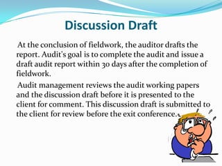 Audit Process, Planning,Field work,Audit report,Audit follow up,Audit ...