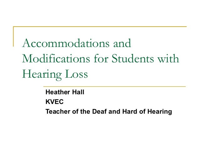 hearing impairment accommodations