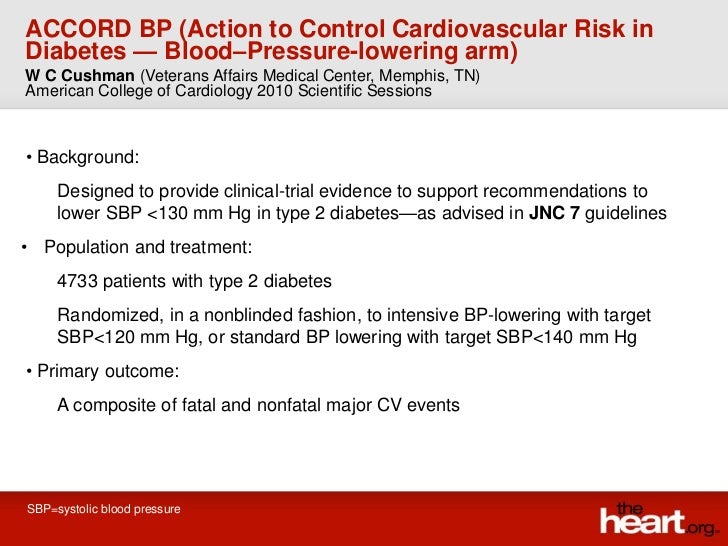 ACCORD BP trial Summary & Results
