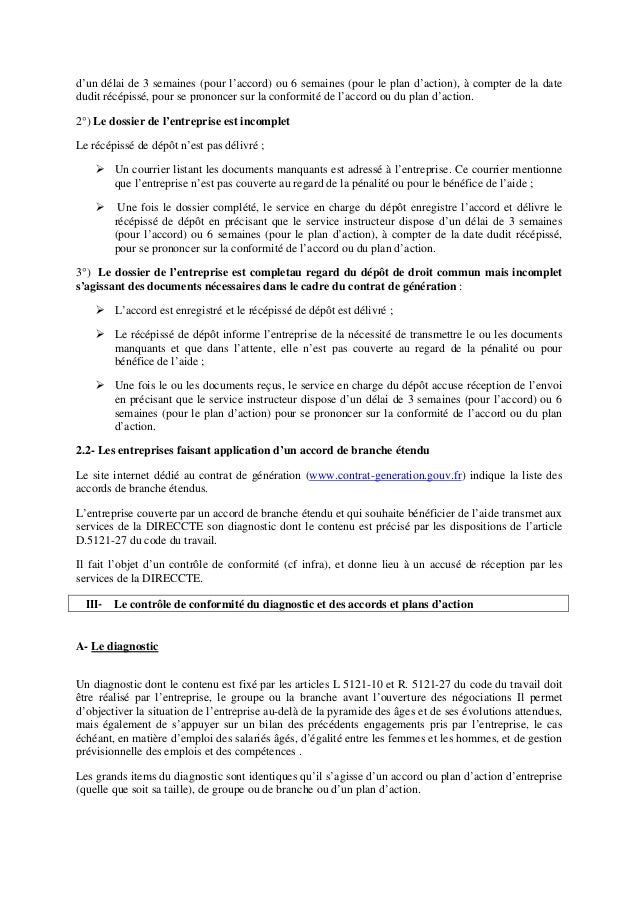 Accord Collectif De Branche Contrat De Generation