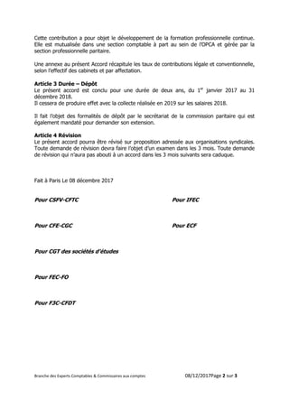 Branche des Experts Comptables & Commissaires aux comptes 08/12/2017Page 2 sur 3
Cette contribution a pour objet le dévelo...