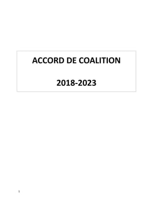 ACCORD DE COALITION
2018-2023
1
 
