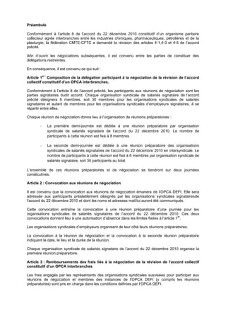 Préambule
Conformément à l’article 8 de l’accord du 22 décembre 2010 constitutif d’un organisme paritaire
collecteur agrée...