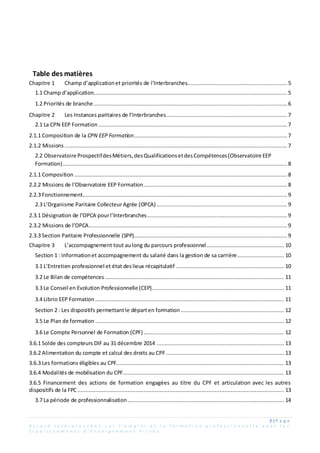 2 | P a g e
A c c o r d I n t e r b r a n c h e s s u r l ’ e m p l o i e t l a f o r m a t i o n p r o f e s s i o n n e ...