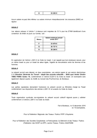 Page 2 sur 4
H 33 252 €
Aucun salaire ne peut être inférieur au salaire minimum interprofessionnel de croissance (SMIC) en...