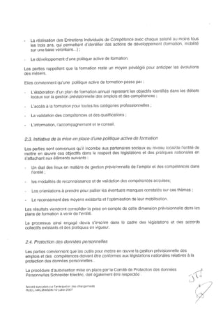 Accord Gpec Schneider Electrique